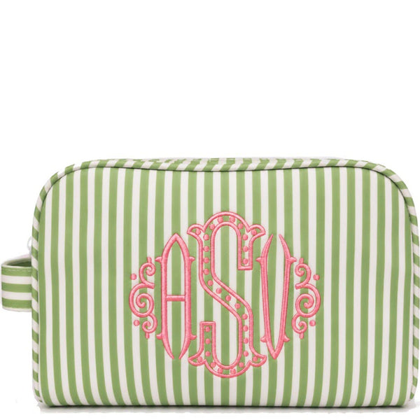Stow it Sage Pimlico Stripe Dopp Kit