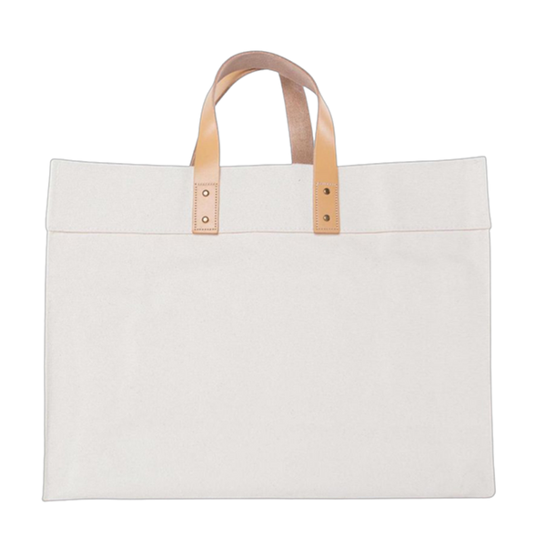 Natural Canvas Box Tote