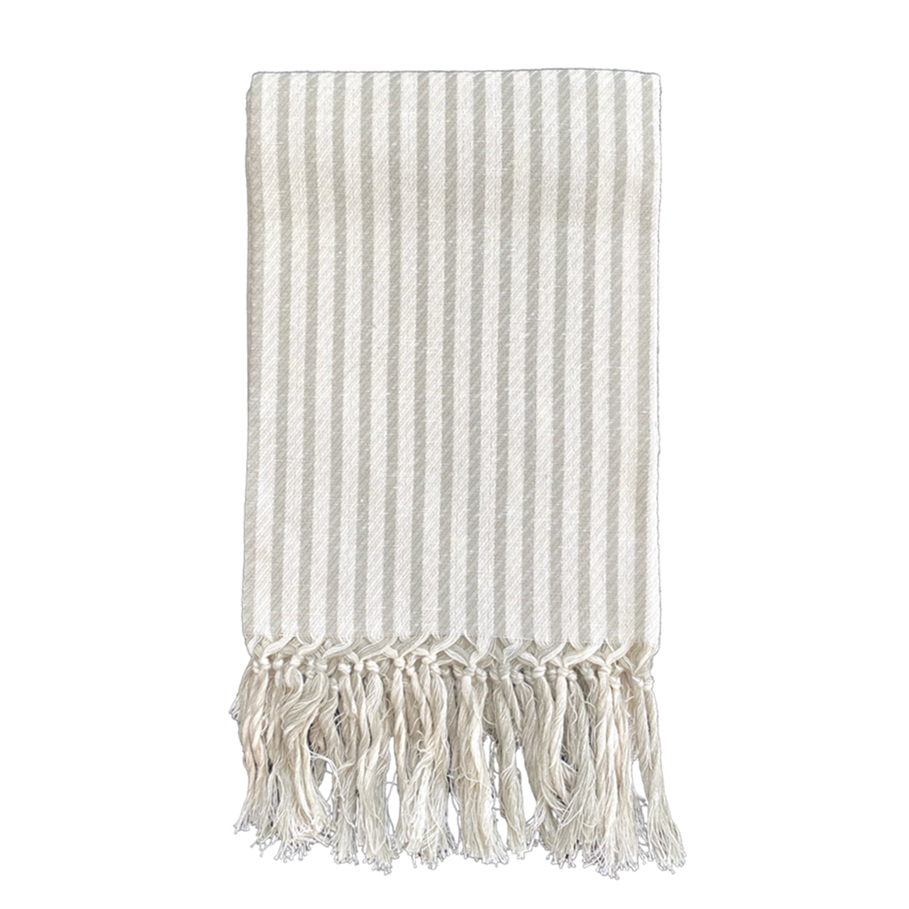 Gray Mirto Fringe Hand Towel