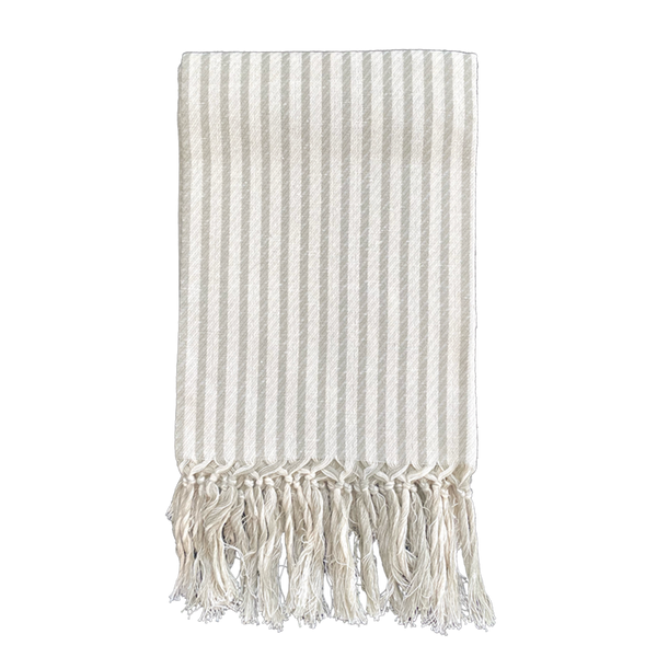 Gray Mirto Fringe Hand Towel