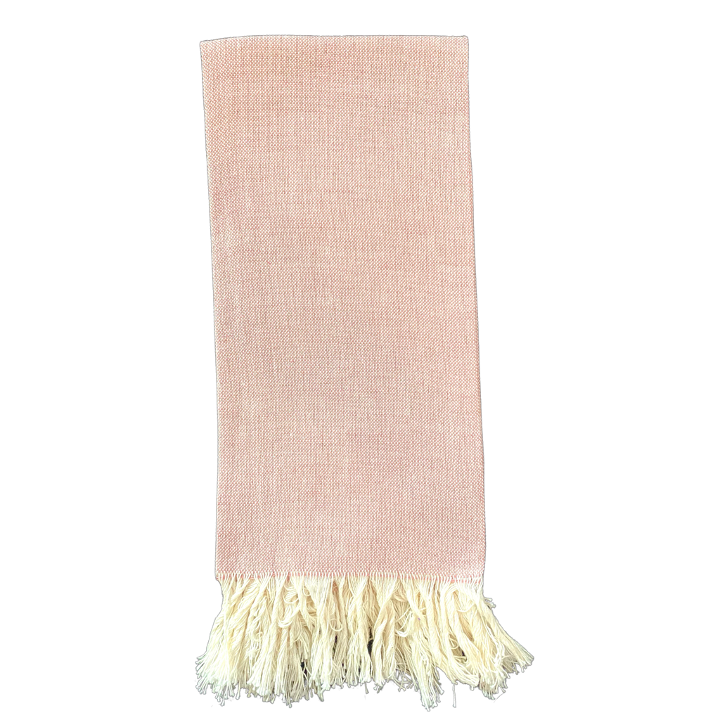 Antique Pink Short Fringe Guest Towel